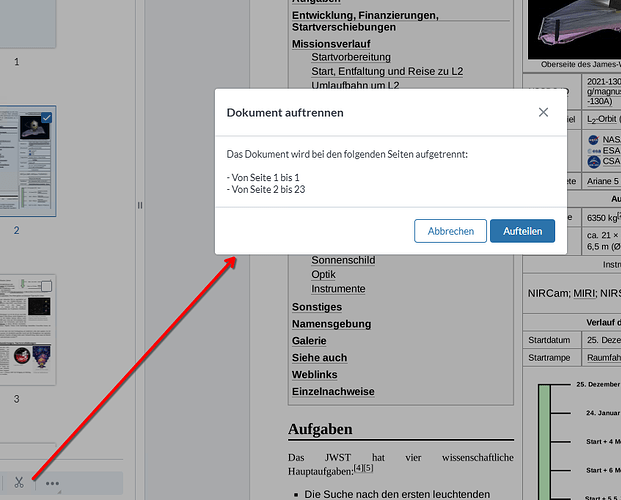 Splitting in enaio 11.10 mit ED 2.4.0